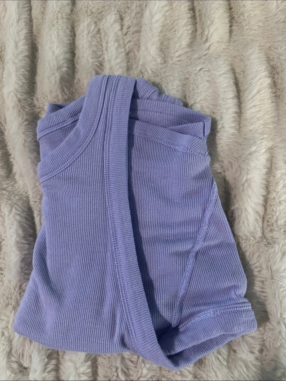 Lululemon Cropped Hold Tight Tank Sleeveless Ribbed Crop Tank Top - Lavender 6